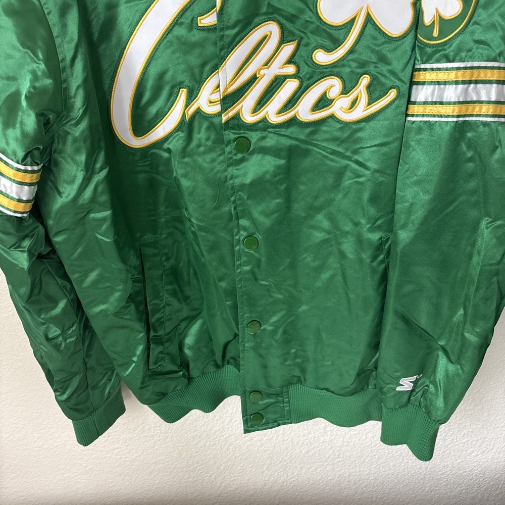 Retro Starter Boston Celtics Satin Jacket Mens size L new‎ without tags - Picture 10 of 16